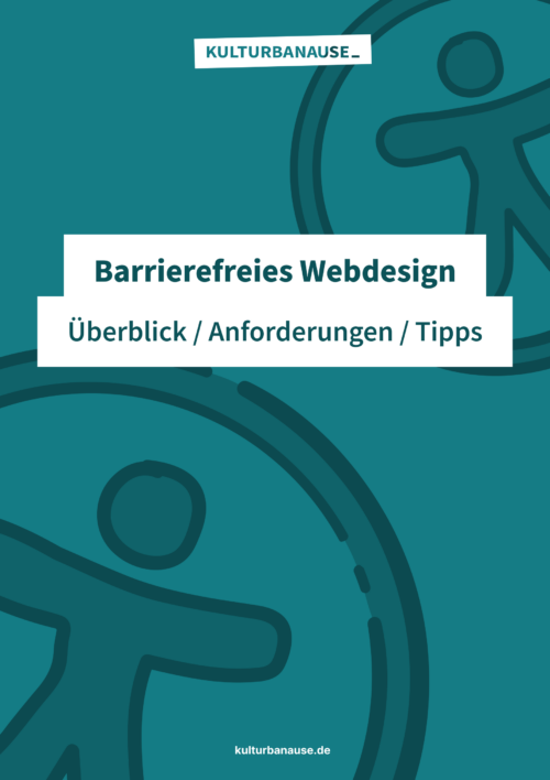 Cover Reader Barrierefreies Webdesign – Blauer Hintergrund mit stilisierter Person